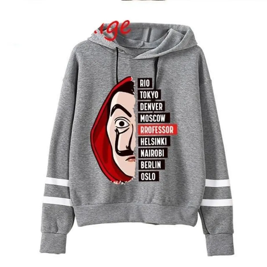 Unisex mikina Money Heist (La Casa De Papel) twgrey615 s