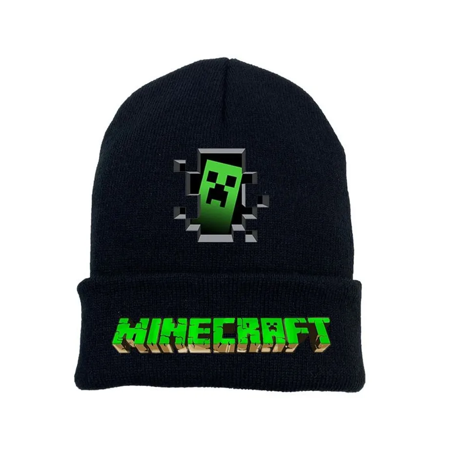 Dětská zimní čepice s potiskem Minecraft