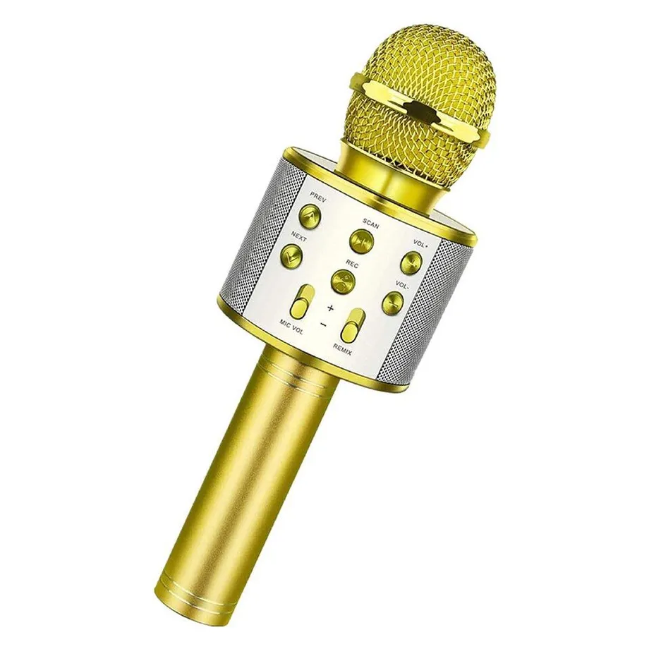 Bezdrátový bluetooth karaoke mikrofon s funkcí nahrávání