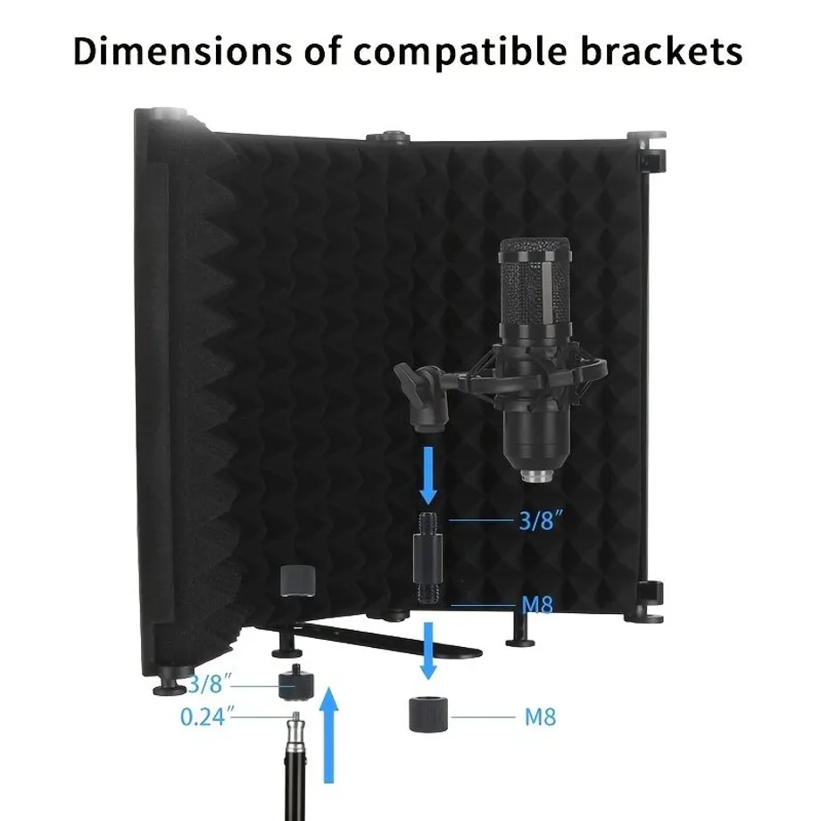 Nahrávací mikrofonní izolační štít