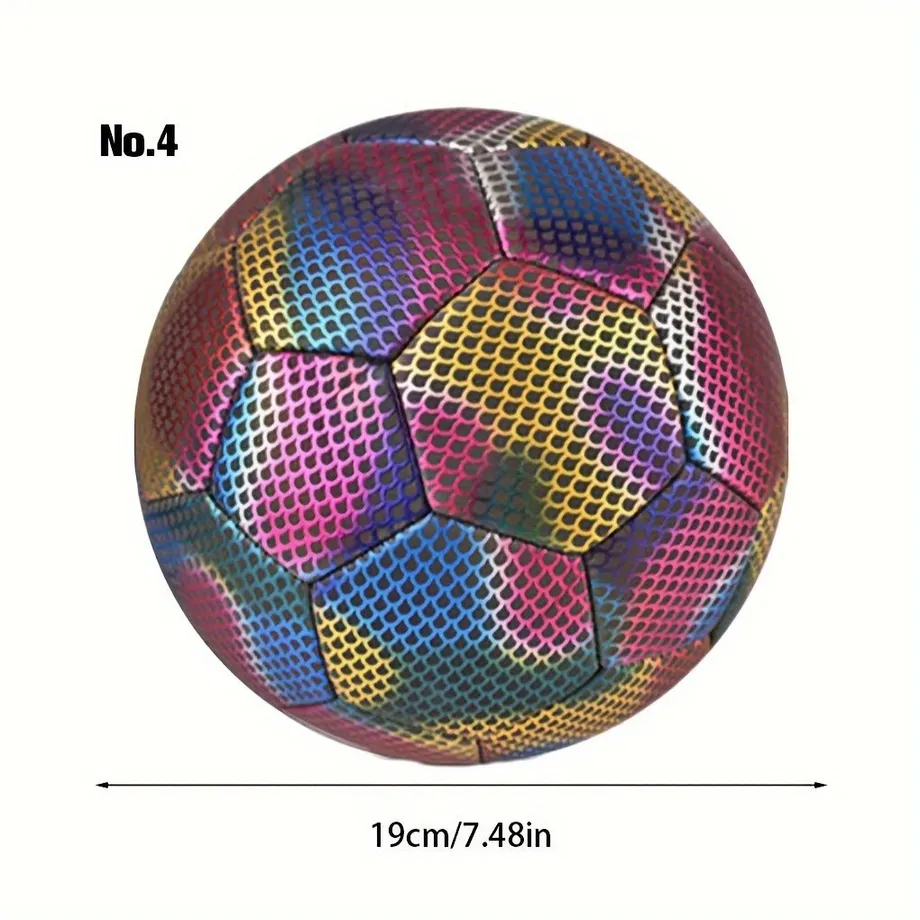 6ks/sada Č. 4/5 Strojové Šití Fotbalového Míče Pro Školní Trénink, Šestihranný Fotbal S Vodní Kapkou, Fluorescenční Reflexní PU Fotbalový Svit Ve Tmě Vhodné Pro Soutěže A Trénink