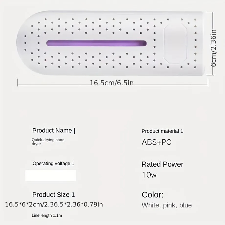 Sušička do bot s USB nabíjením - Dezinfekce a odstraňování zápachu