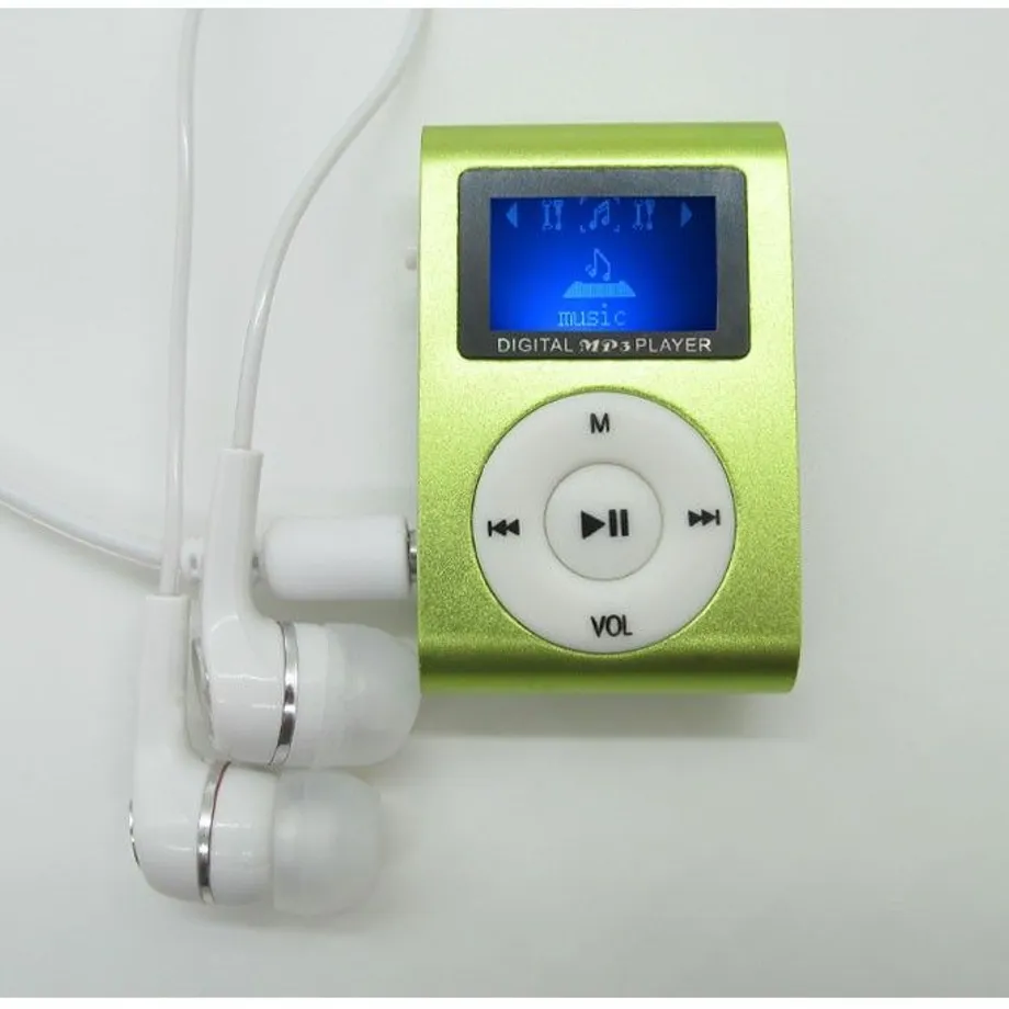 Mp3 přehrávač + sluchátka + USB kabel - 5 barev