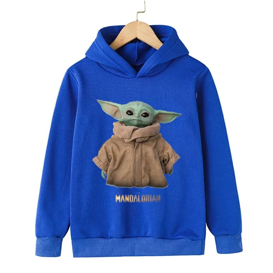 Dětská trendy klokánková mikina Baby Yoda