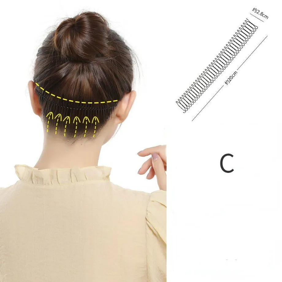 Neviditelná zlomená spona do vlasů Dámské nástroje pro styl Tiara Roll Curve Needle Bangs Fixed Insert Comb Profesionální stylingové doplňky