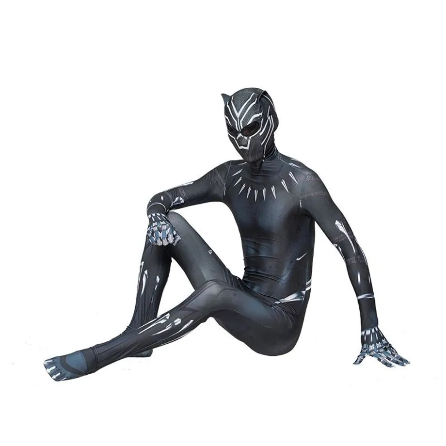 Dětský pohodlné halloweenský kostým - Black Panther