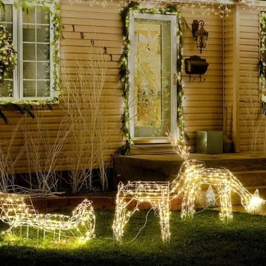 Solární LED světelný řetěz pro venkovní použití, voděodolný, vánoční, zahradní, slavnostni