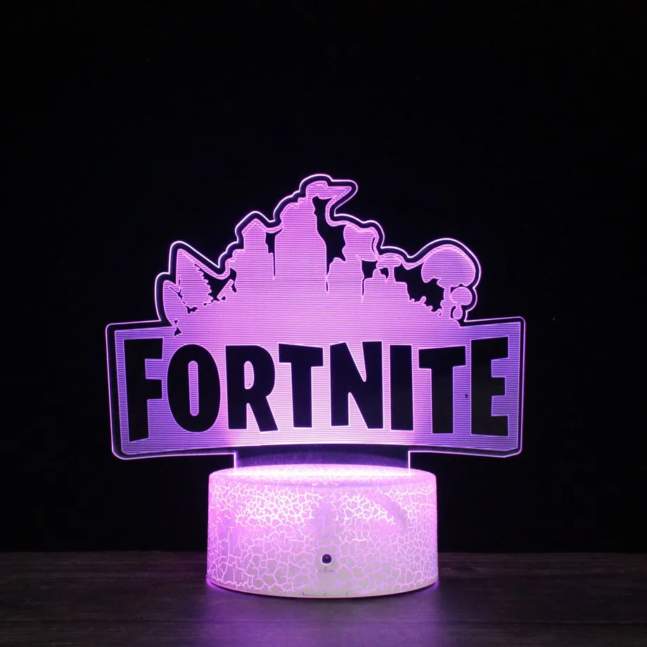 Barevná LED 3D lampa Fortnite