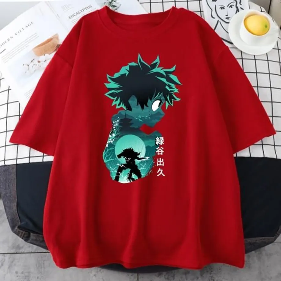 Dámské anime tričko My Hero Academia red-2 xl