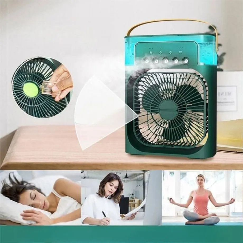 Multifunkční stolní ventilátor s vodní mlhou