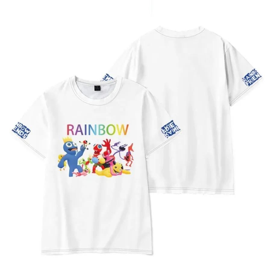 Dětské trendy tričko s krátkým rukávem a potiskem Rainbow Friends