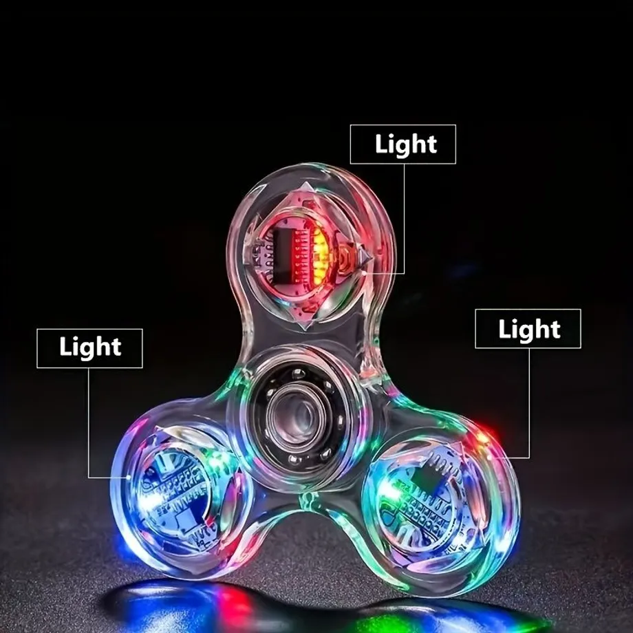 Barevný LED Fidget Spinner - Hvězda klidu pro malé šampiony