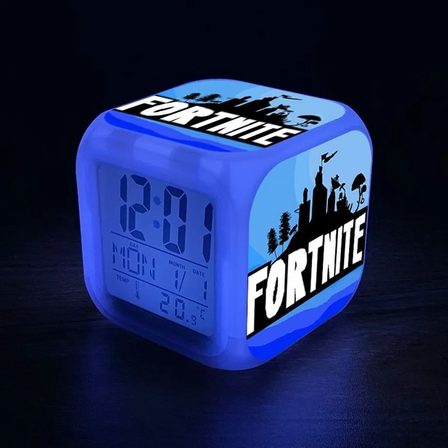 Originální svítící budík s motivem počítačové hry Fortnite 12-no-box