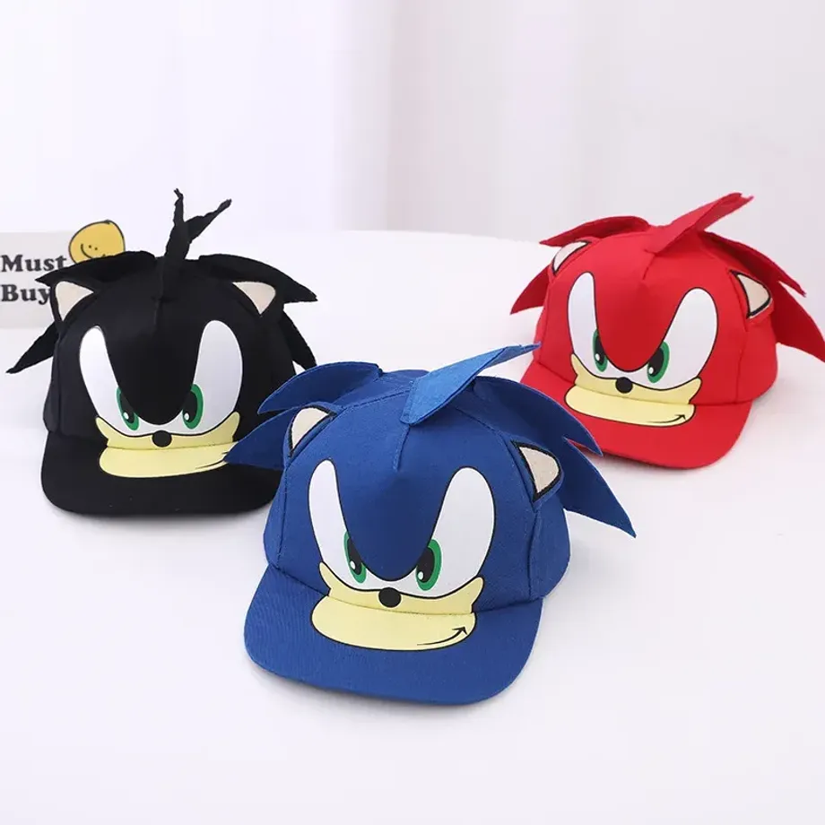 Stylová dětská kšiltovka s bodlinami v provedení Sonic