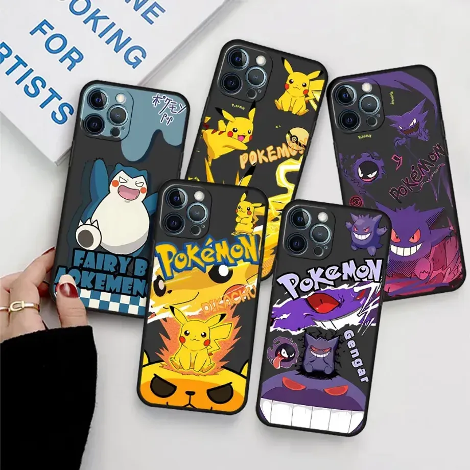 Stylový kryt s různými motivy Pokémon na telefony iPhone