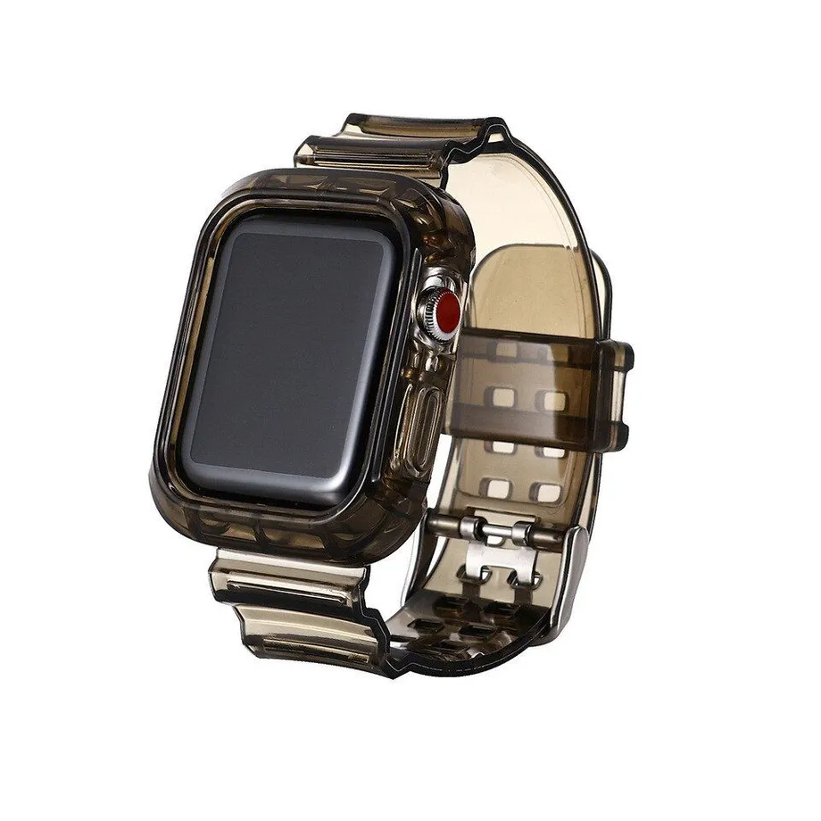 Ochranný transparentní řemínek s pouzdrem pro Apple Watch hodinky