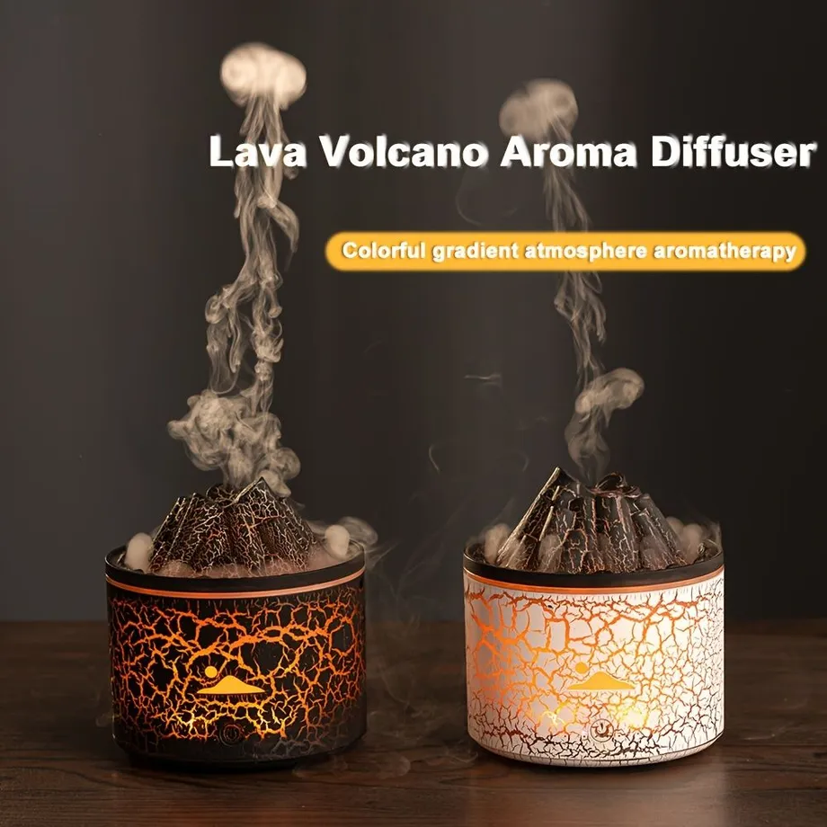 Aroma difuzér s efektem sopečného plamene a zvlhčovač vzduchu 180 ml