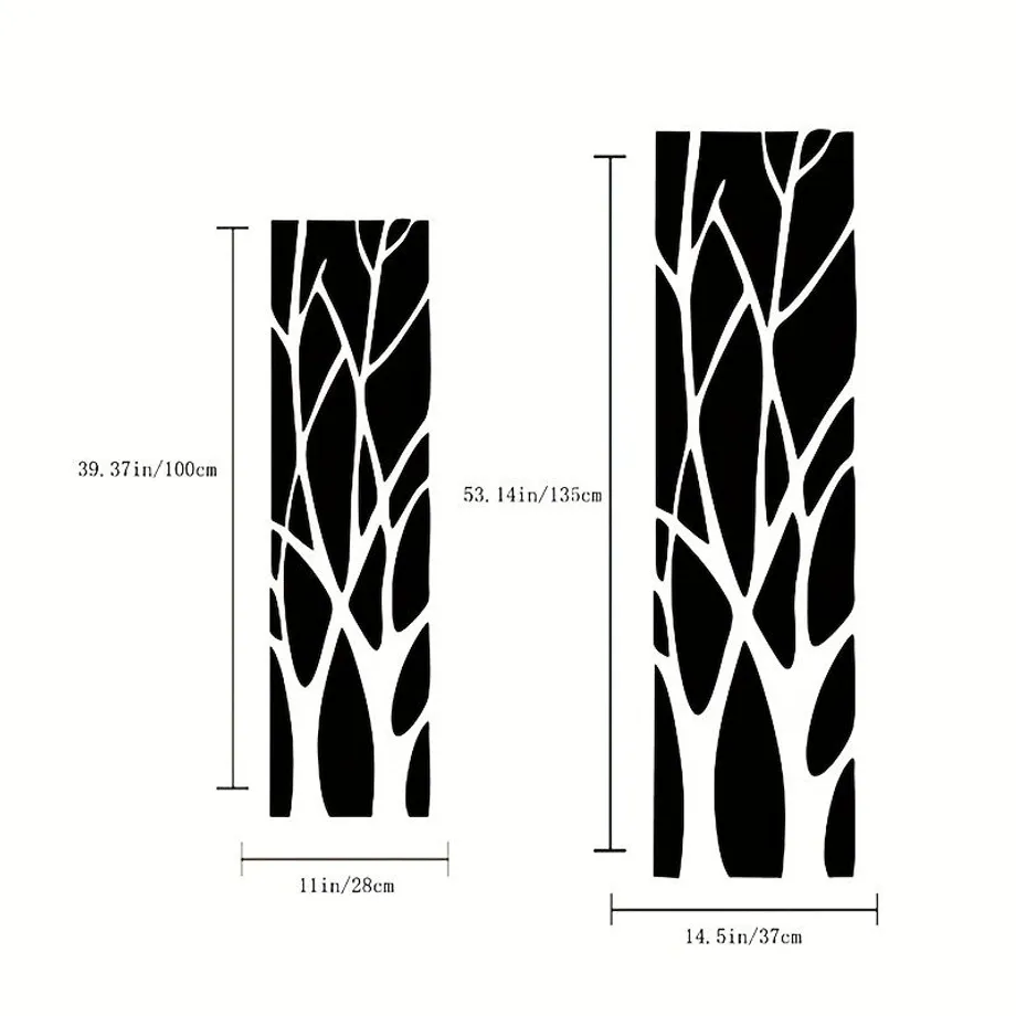 1 kus Nálepka na zeď ve tvaru stromu z akrylového zrcadla