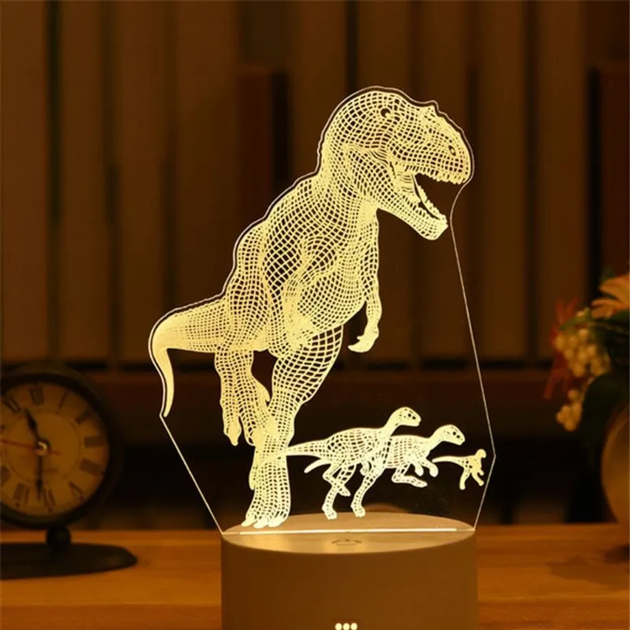 3D lampa s vánočními motivy - USB