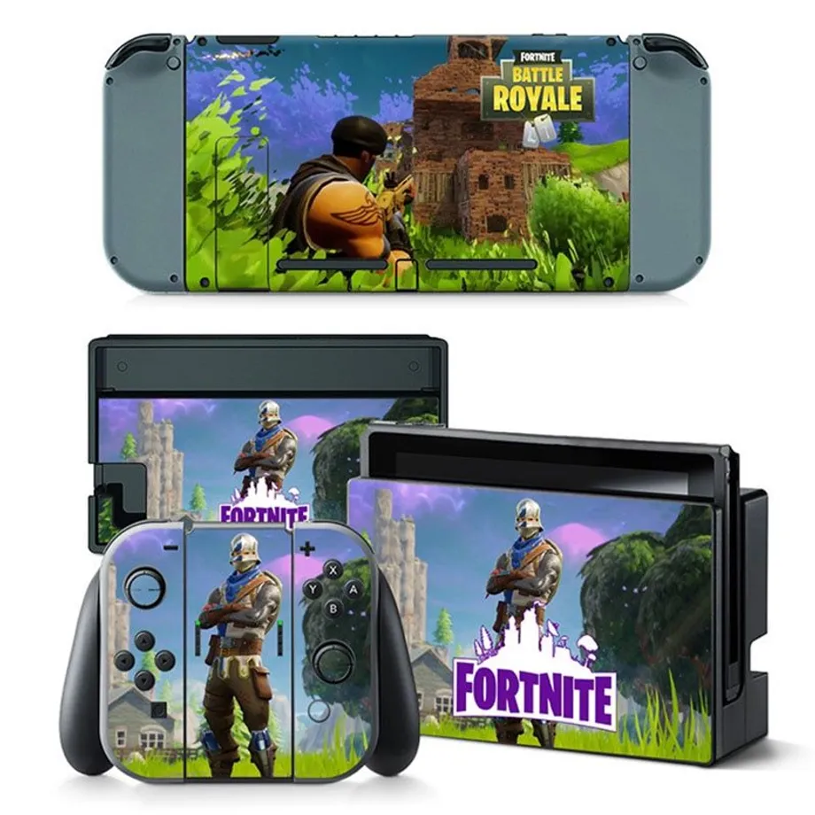 Designové nálepky na Nintendo Switch s motivem Fortnite