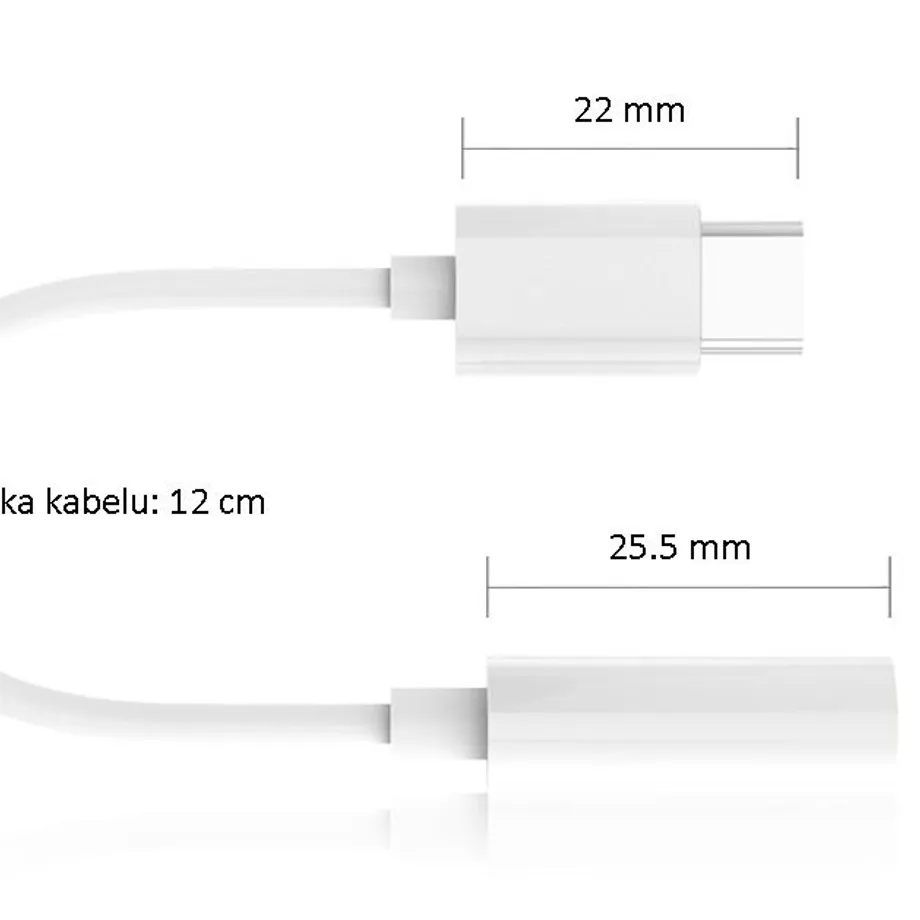 Adaptér pro sluchátka typ C 3,5 mm jack - 2 barvy