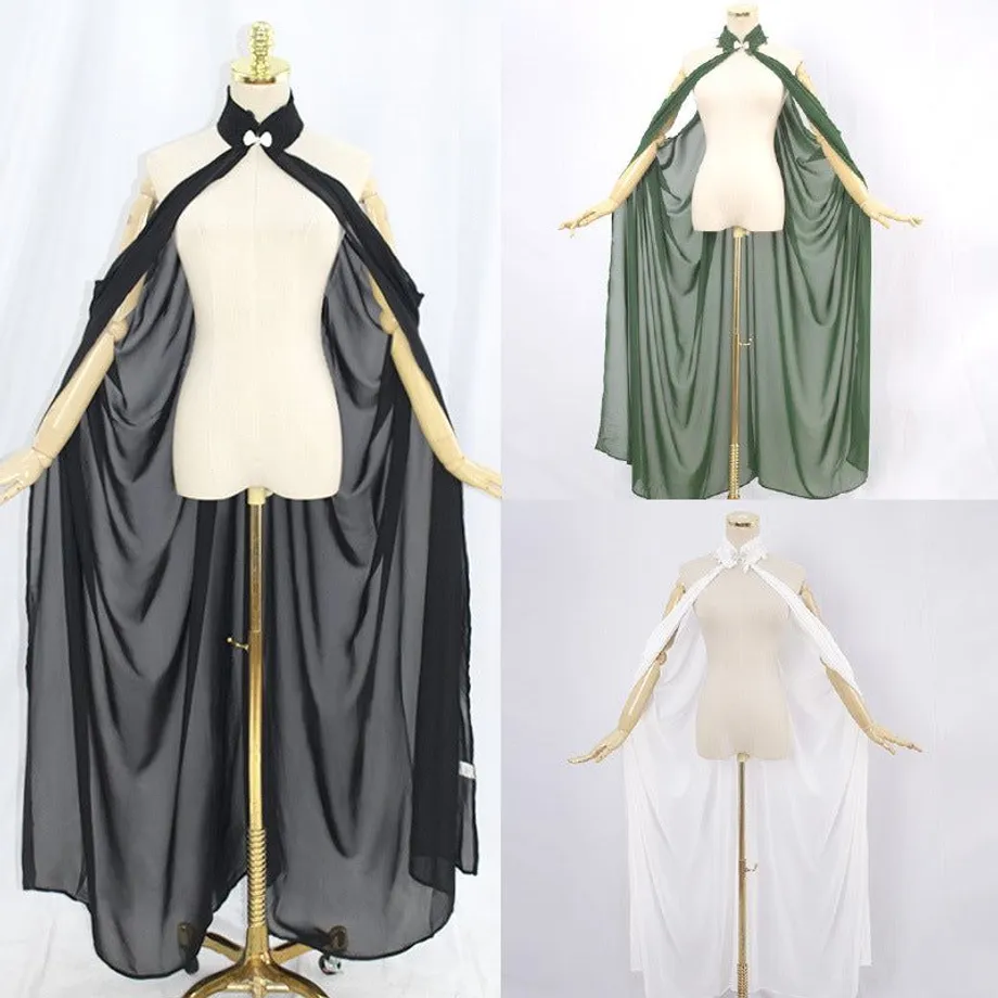 Víla Elf Cape Elfská královna princezna plášť s límečkem Středověký cosplay kostým