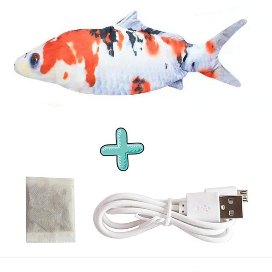 Elektrická legrační kočka Simulátor ryb Beating Usb Jumping Cat Toy