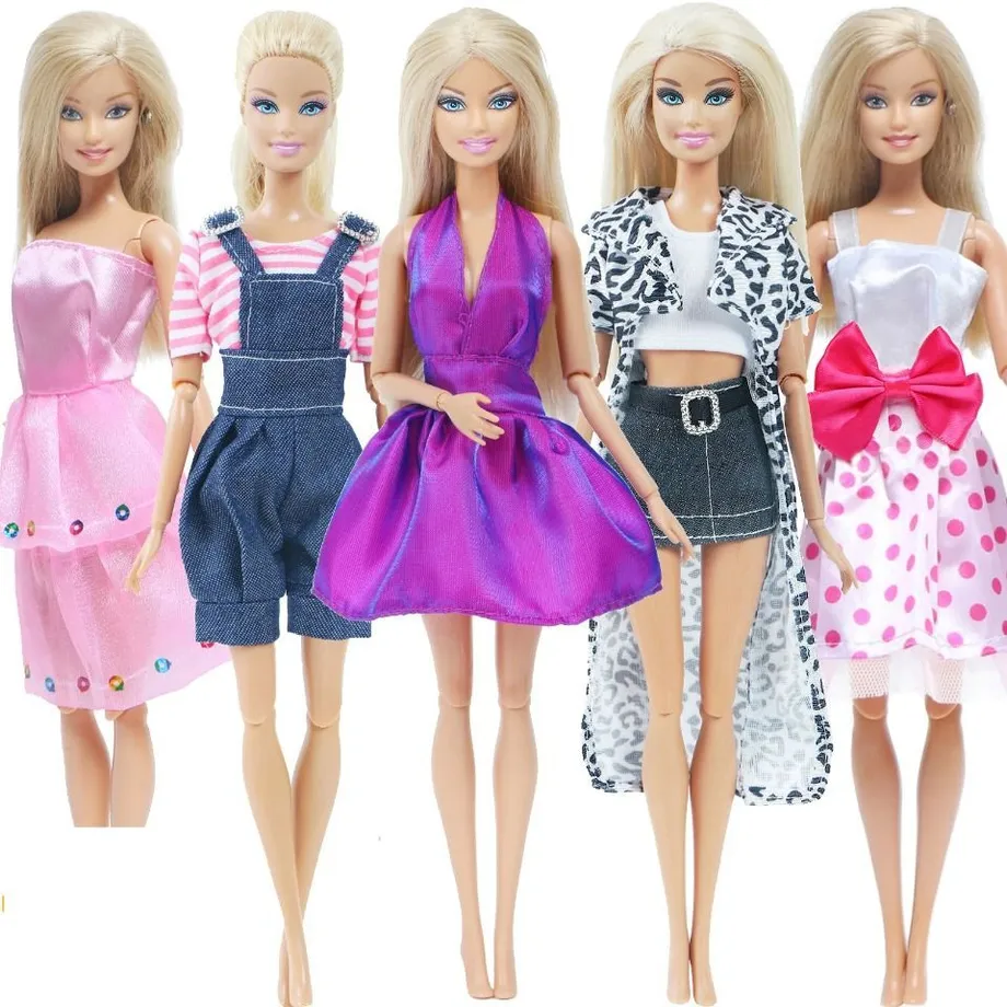 Sada oblečení pro panenku Barbie - 5 ks