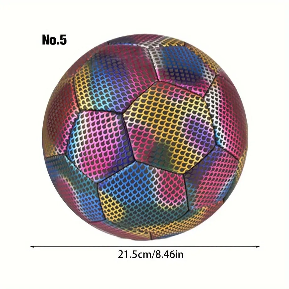 6ks/sada Č. 4/5 Strojové Šití Fotbalového Míče Pro Školní Trénink, Šestihranný Fotbal S Vodní Kapkou, Fluorescenční Reflexní PU Fotbalový Svit Ve Tmě Vhodné Pro Soutěže A Trénink