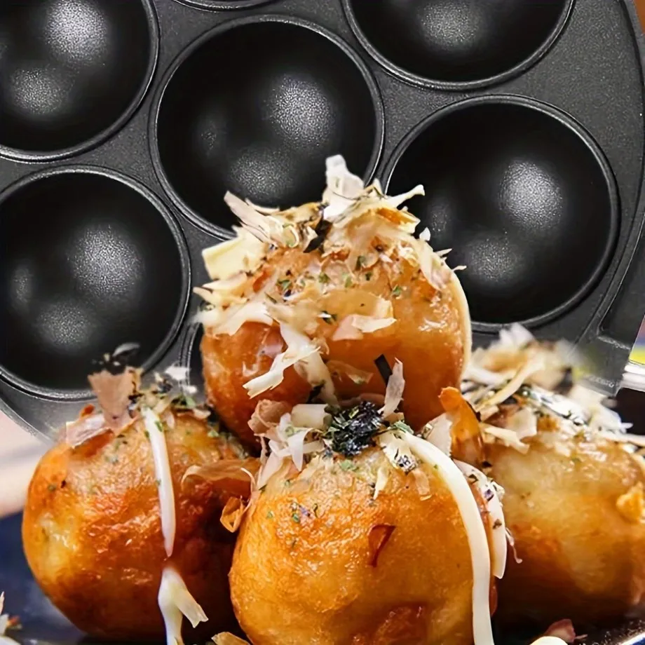 Hliníková pánev na takoyaki - 7 otvorů pro dokonalé kuličky