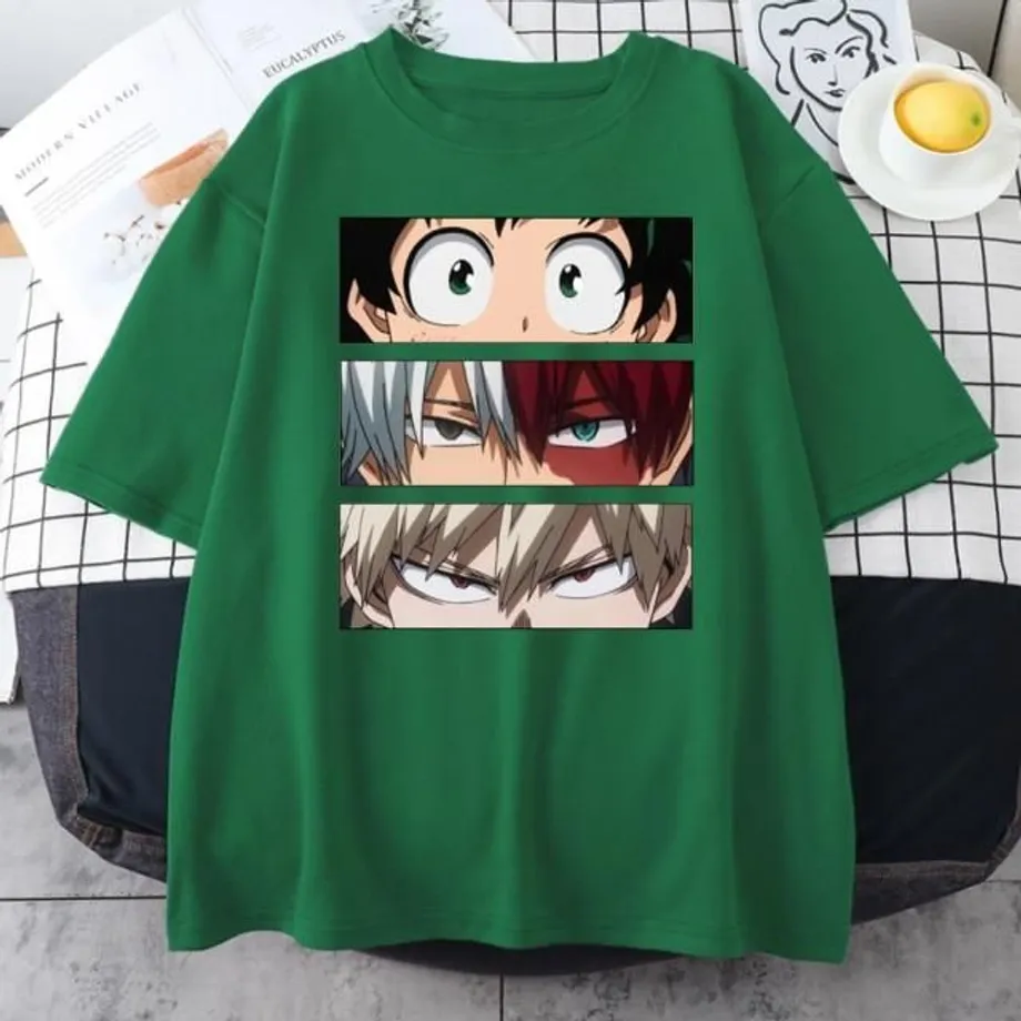 Dámské anime tričko My Hero Academia green m