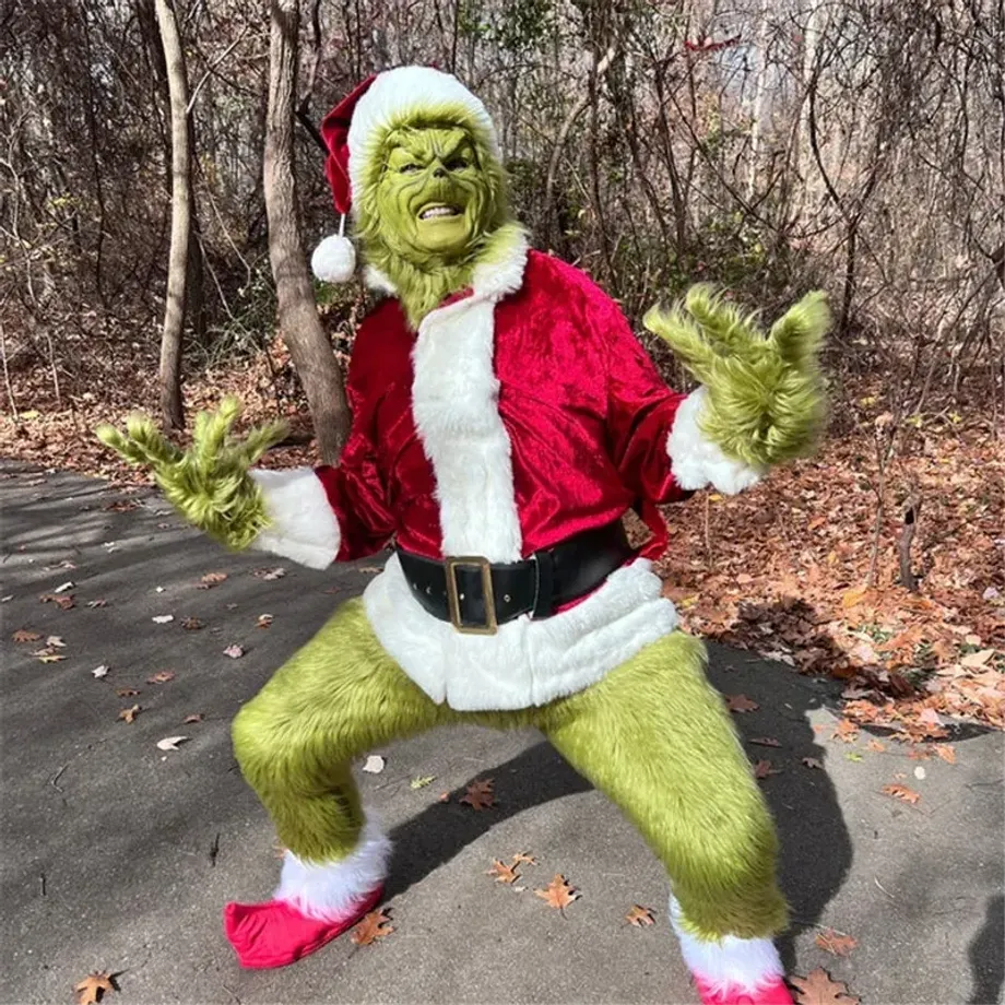 Trendy unisex cosplay kostým v provedení Grinch