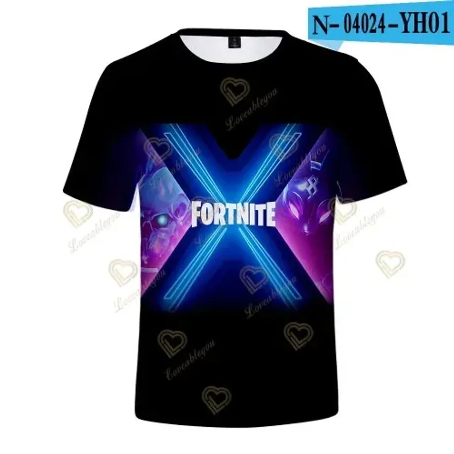 Stylové unisex tričko s krátkým rukávem a různými motivy z oblíbené hry Fortnite