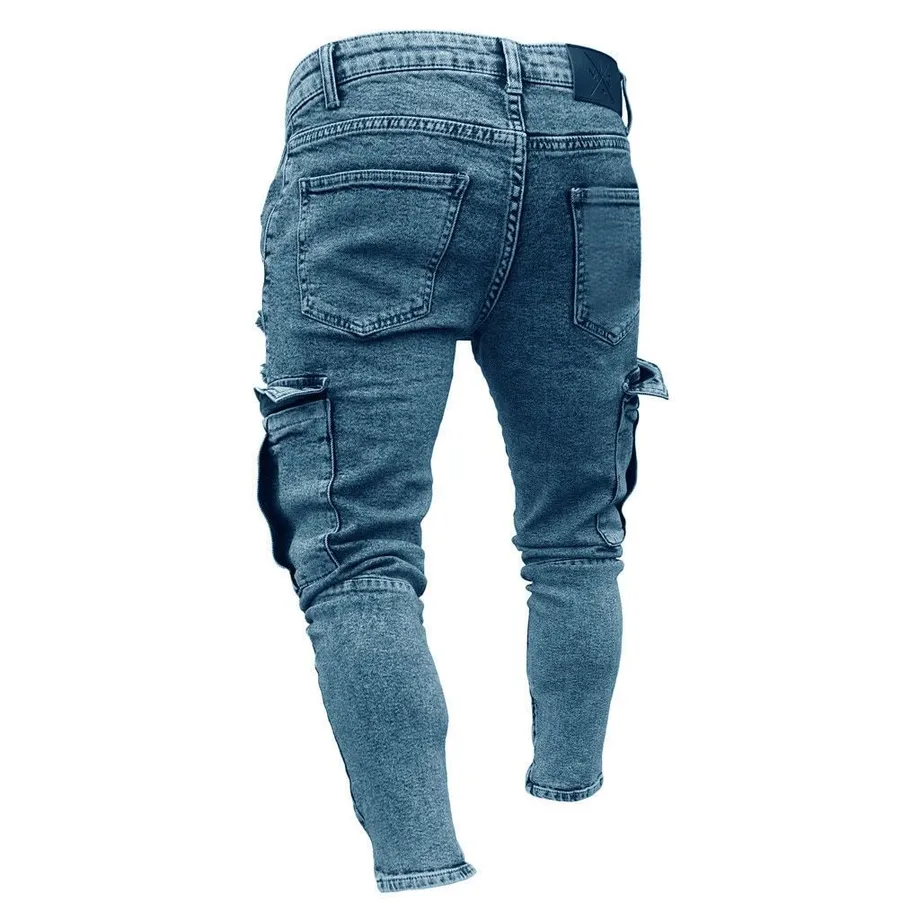 Pánské skinny džínové cargo pant