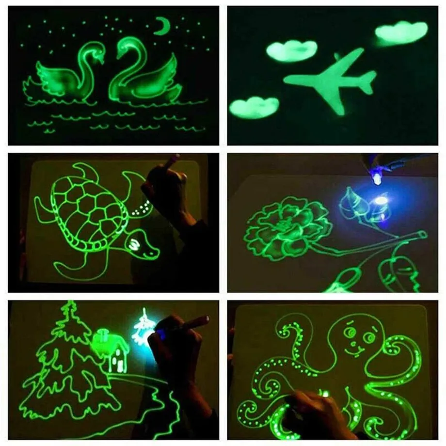 Tablet Graffiti 1ks A4 A3 Led Luminous Magic Raw se zábavou na světle