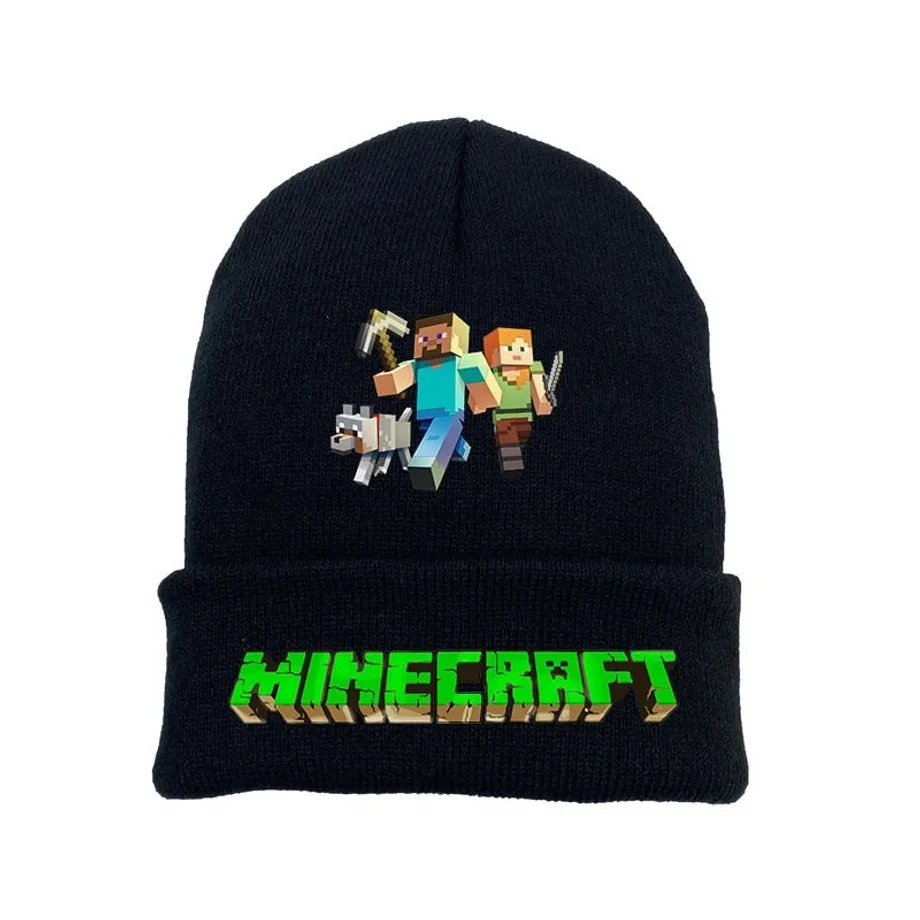 Dětská zimní čepice s potiskem Minecraft