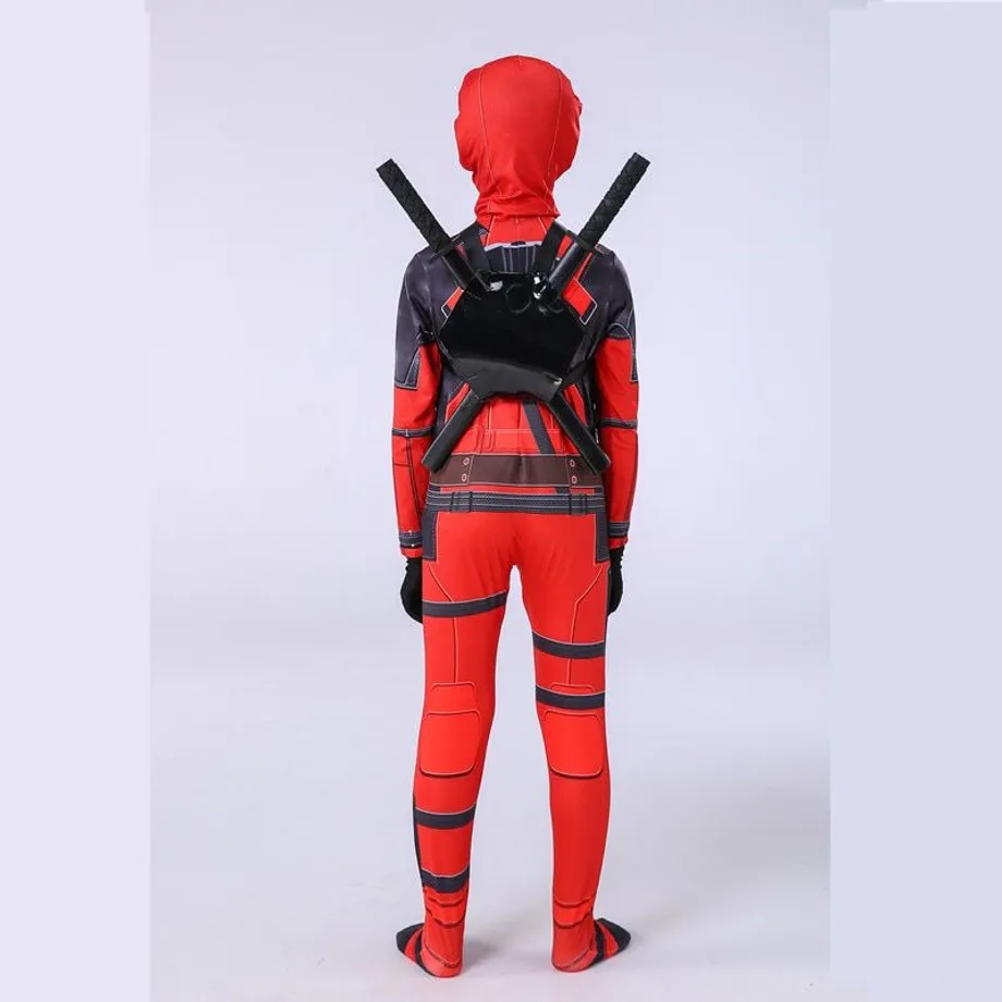 Dětský oblíbený elastický halloweenský kostým - Deadpool