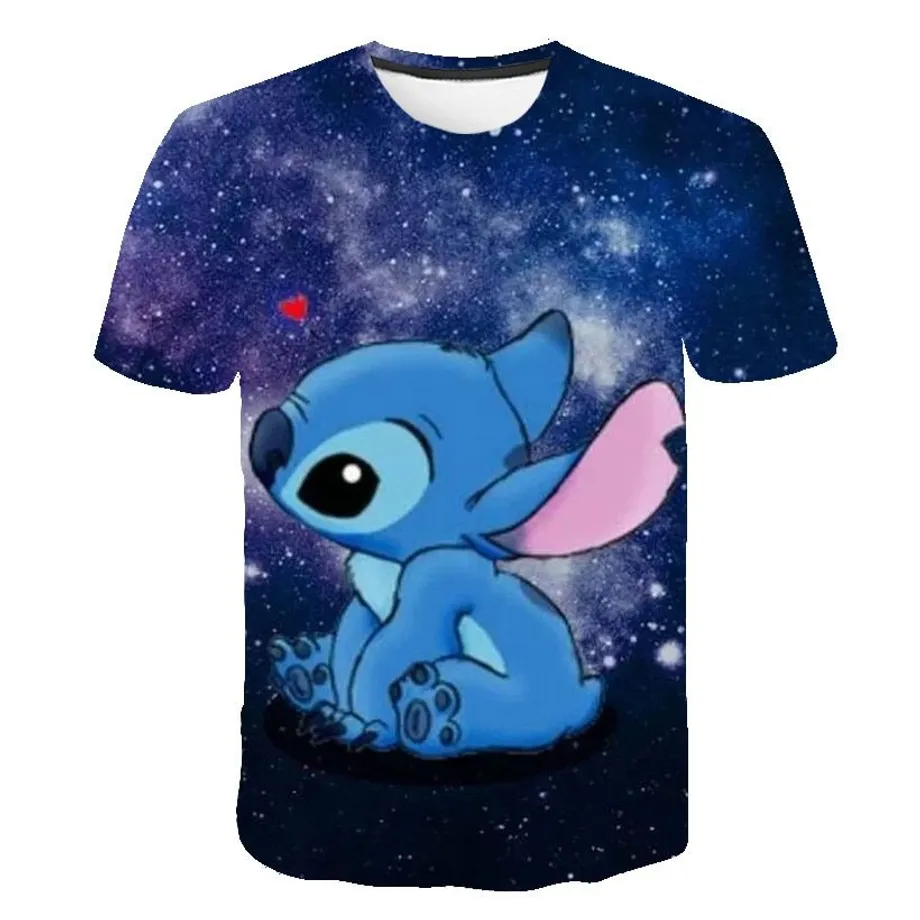 Dětské luxusní tričko s krátkým rukávem s potiskem oblíbené Disney postavy Stitch Jayceon