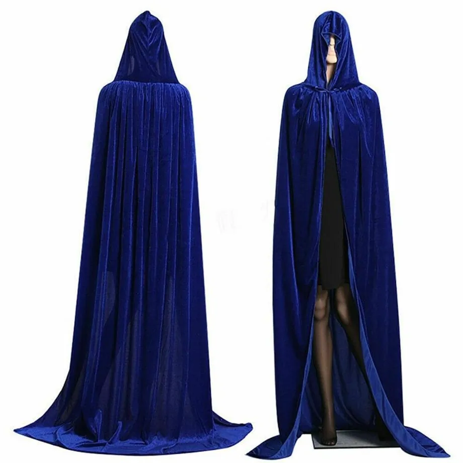 Krásný Halloweenský plášť s kapucí Royal Blue