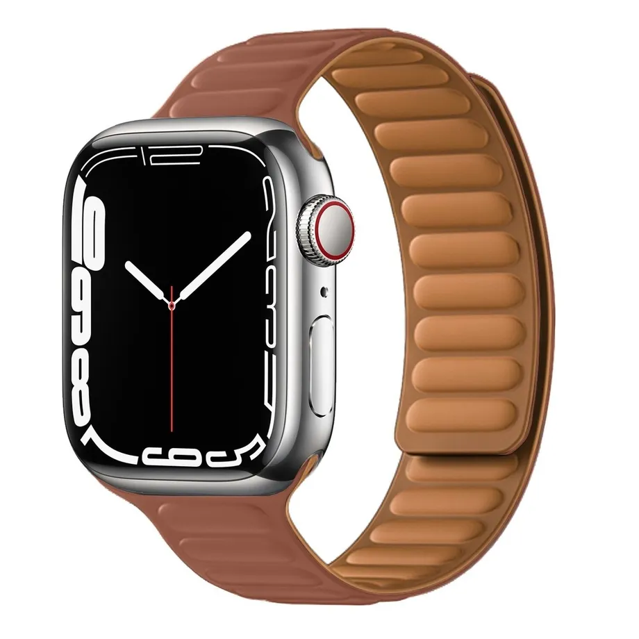 Silikonový řemínek pro Apple Watch mm / 0 mm / mm Sharie hneda