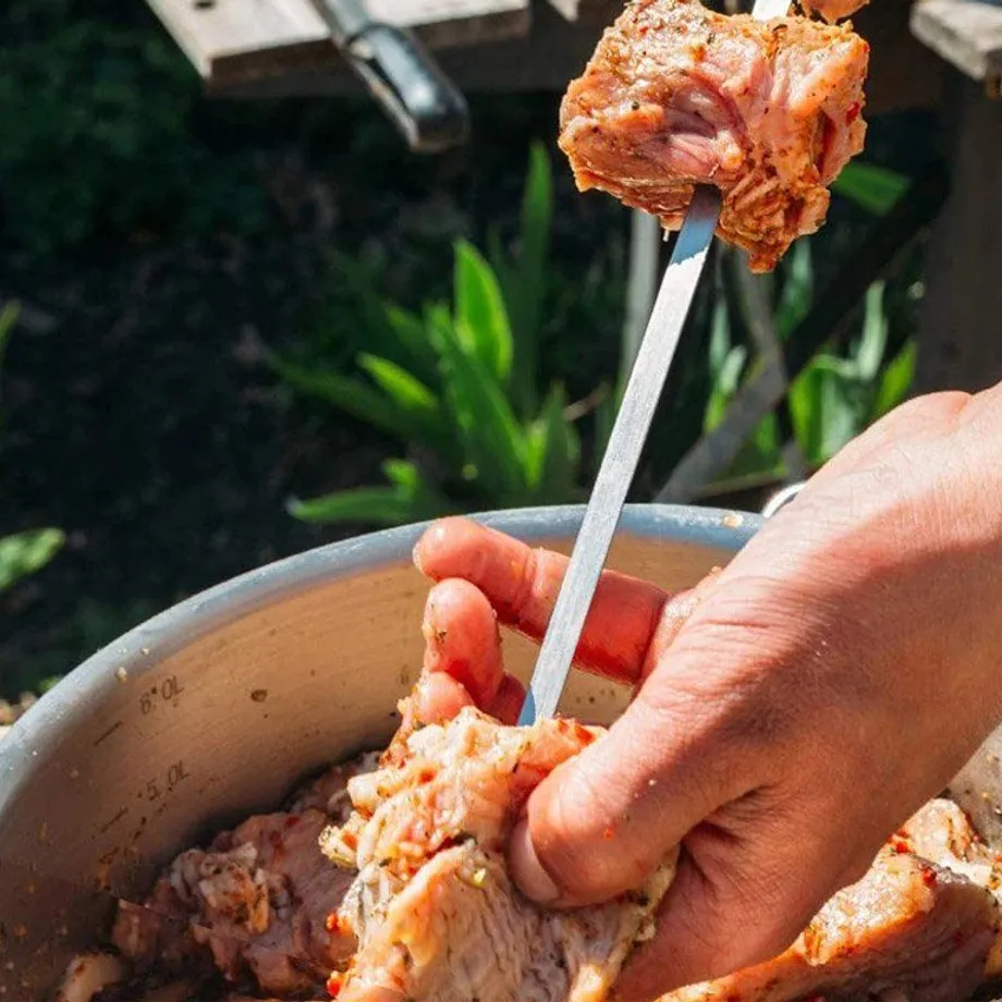 20 ks BBQ Kovové jehly na grilování