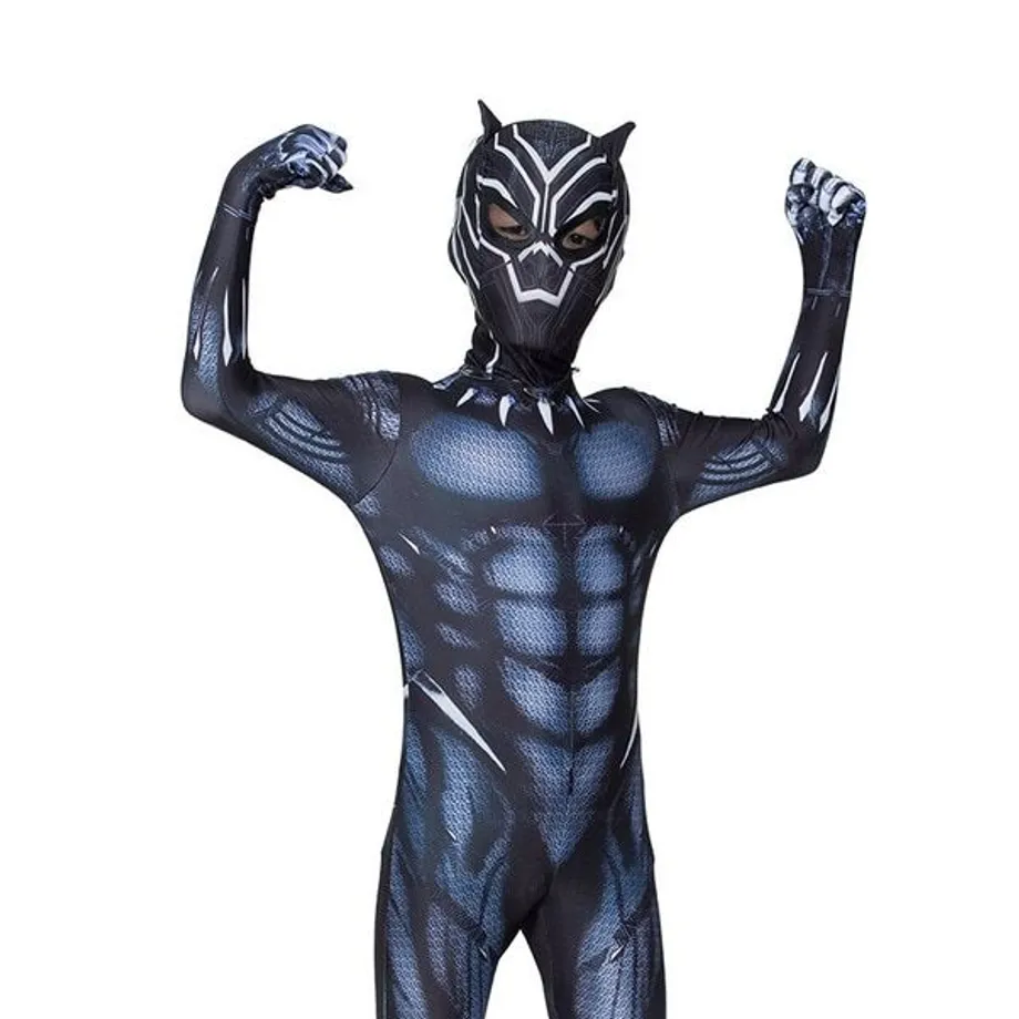 Dětský pohodlné halloweenský kostým - Black Panther