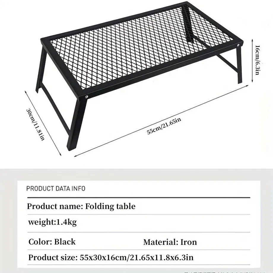 Skládací síťový stůl pro venkovní kempování, grilování a outdoorové aktivity