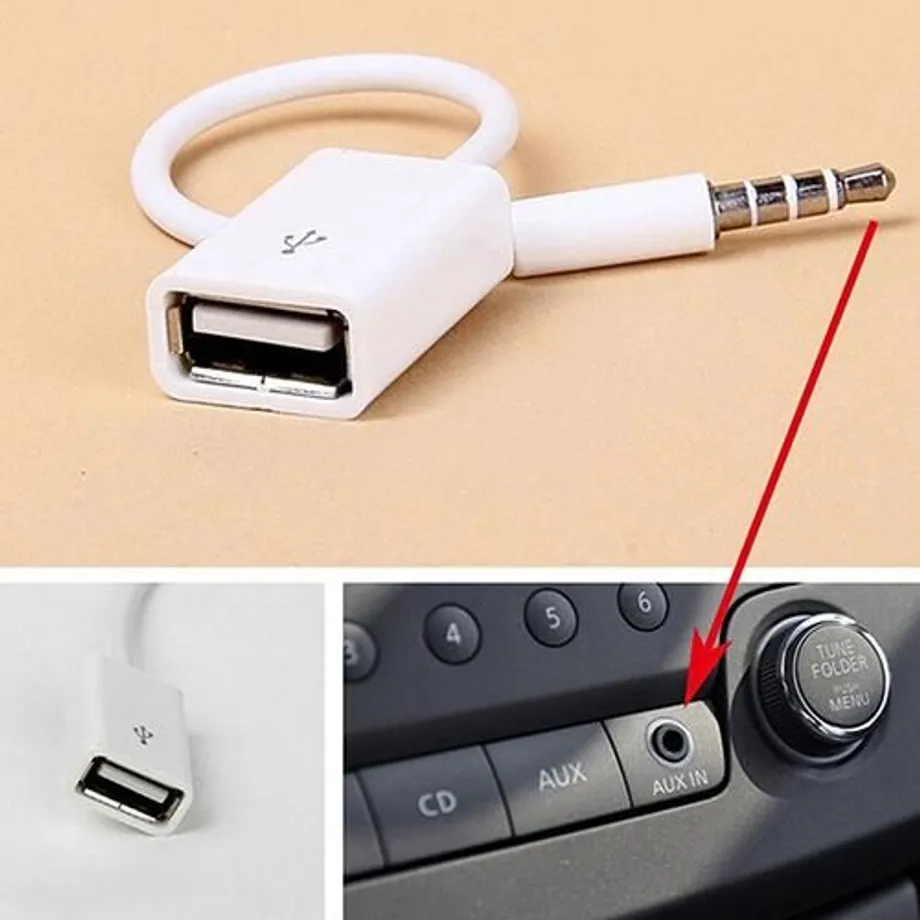 Redukce AUX 3,5mm jack na USB