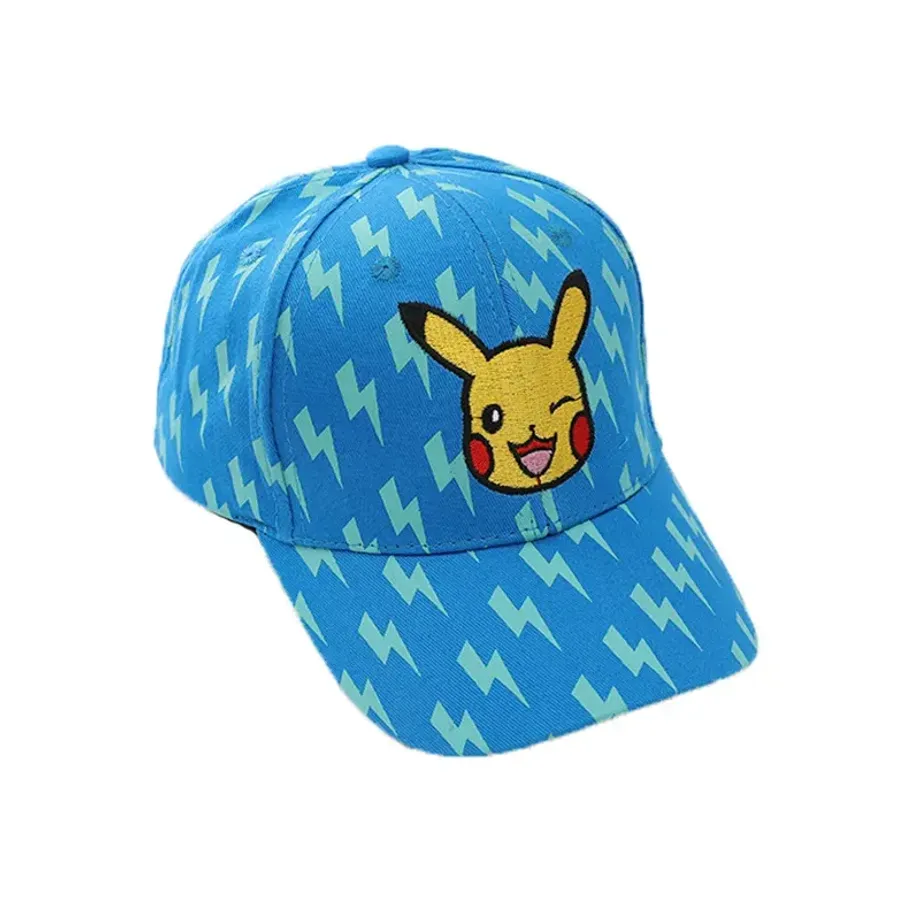 Stylová dětská kšiltovka s rovným kšiltem a nášivkou motivů Pokémon