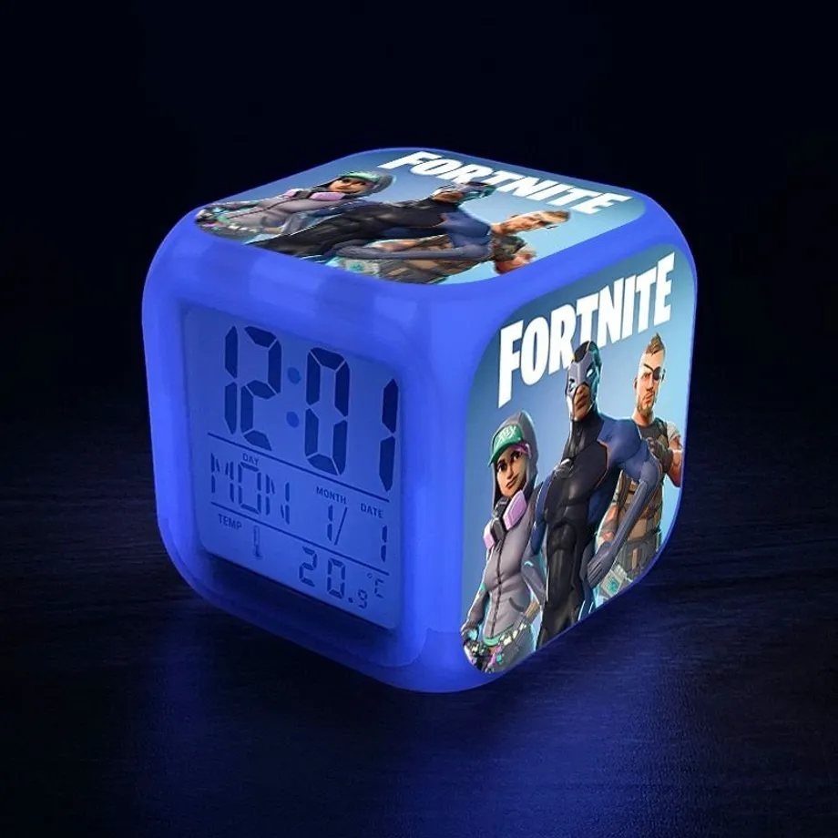 Originální svítící budík s motivem počítačové hry Fortnite 21-no-box