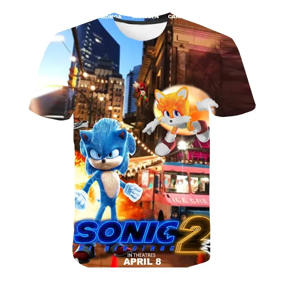 Dětské triko s potiskem různých motivů ježka Sonic