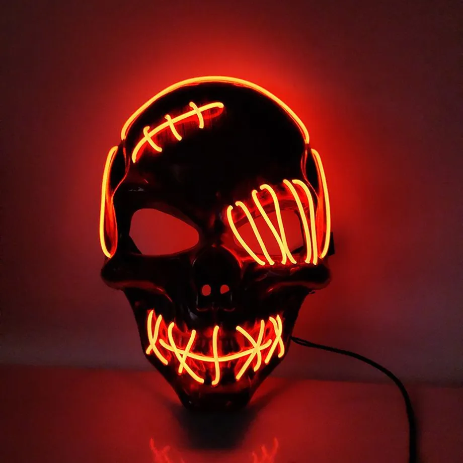 LED cosplay maska - lebka