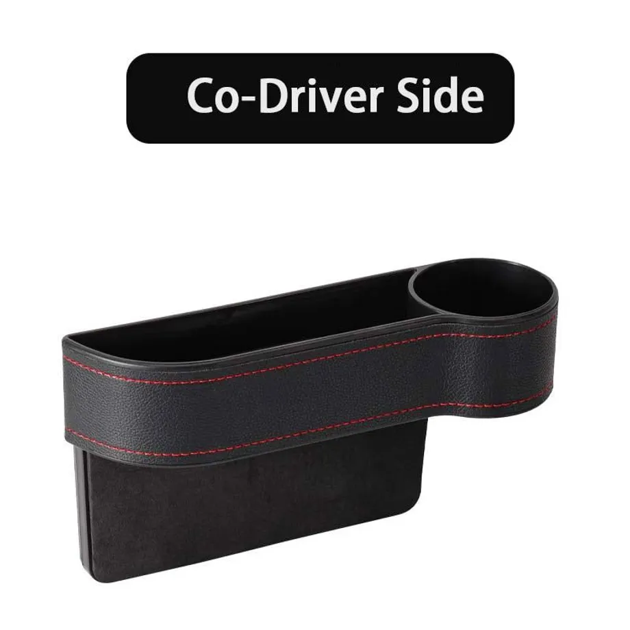 Boční organizér sedadla Držák pohárku pro auta Kožené multifunkční auto Seat Gap Filler Storage Box Seat Pocket Stowing Tidying