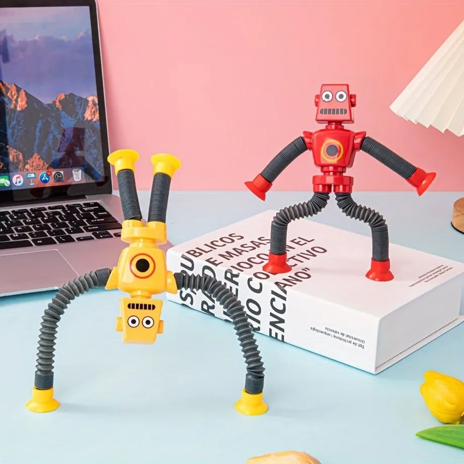 Transformující teleskopický robot - kreativní relaxační a vzdělávací puzzle pro rozvoj manuální zručnosti